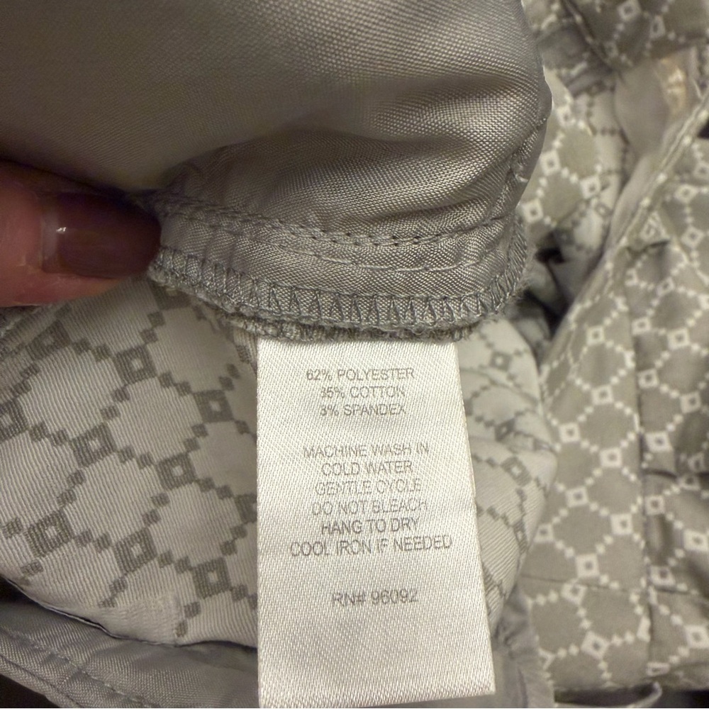 Katherine Barclay Geometric Gray Ankle Pants Size 6 - Picture 8 of 8